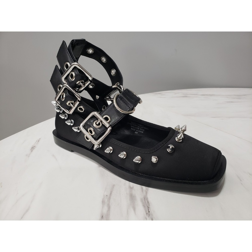 NEW SIZE 6 Dolls Kill Current‎ Mood ballet flats ankle straps buckle gothic punk